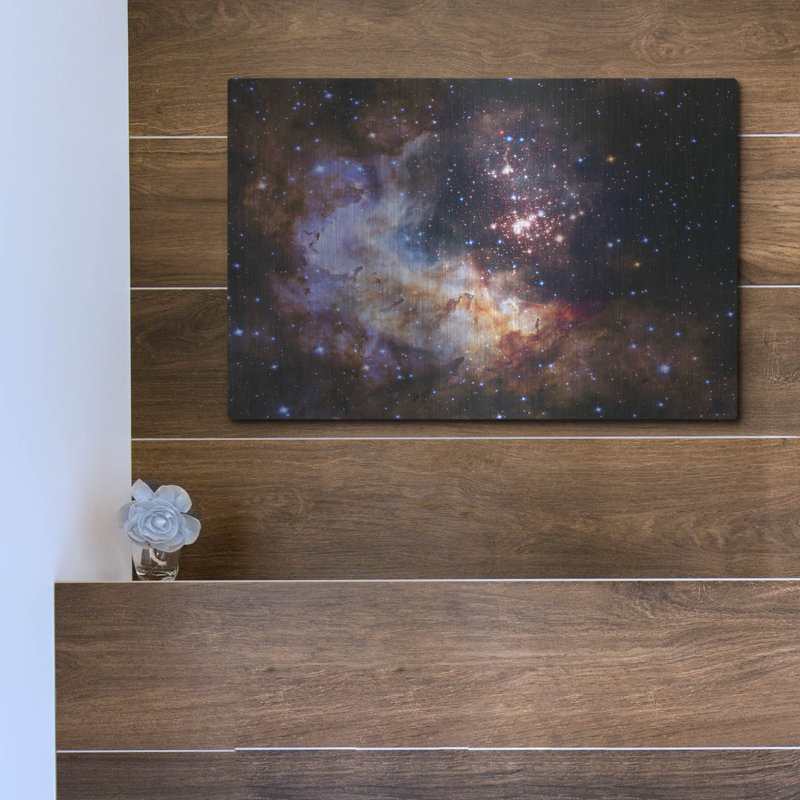 Télescope céleste Hubble, art mural en métal, H 12 po x l 16 po