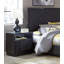 Mobilier de chambre à coucher moderne 1pc Table de chevet avec 2 tiroirs à DEL avec ports de rangement USB et prises de courant