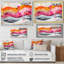 Or rose, flamant rose sur un paysage de plage audacieux I - art mural flamant rose-1870250402-1870250431-1870250432