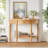 Farmhouse Half Moon Console Table With Drawer & Shelf-1711757161