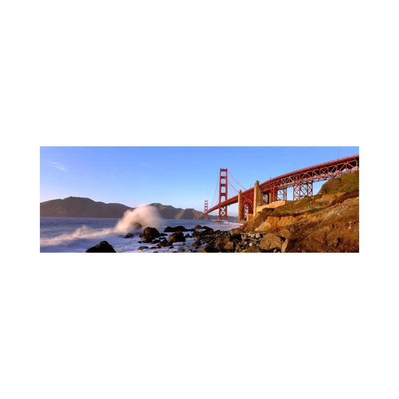 Bridge Across The Bay, San Francisco Bay, Golden Gate Bridge, San Francisco, Marin County, California, USA by Panoramic Images - Wrapped Canvas Panoramic Print