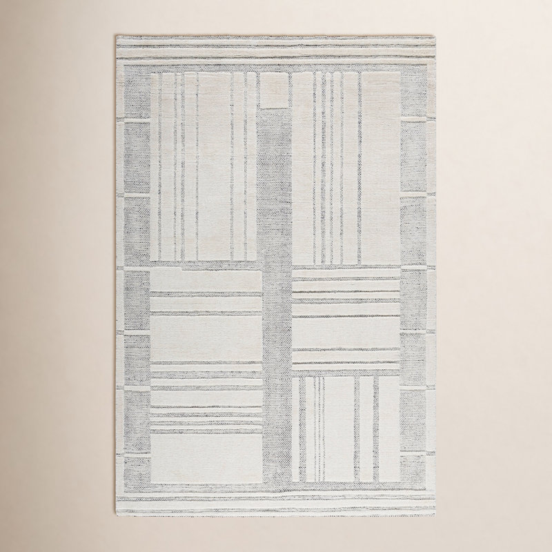 Molde Hand Loomed Wool Abstract Area Rug, Rectangle 9' x 12'