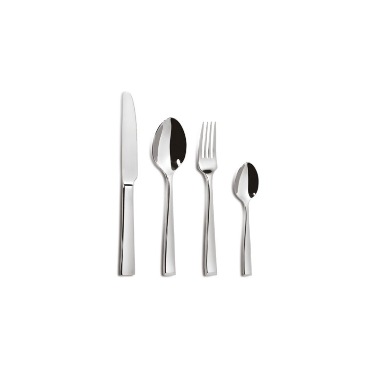 Ebern Designs 24-piece Iris cutlery set, 18/10 stainless steel, silver-colored, 5965