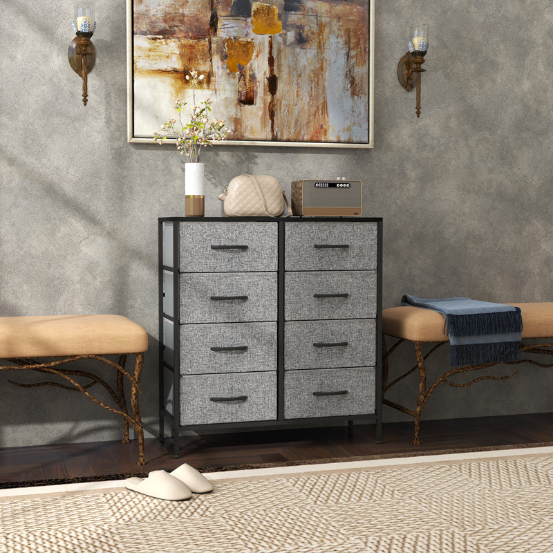 80cm W 8 - Drawer Chest of Drawers, Black