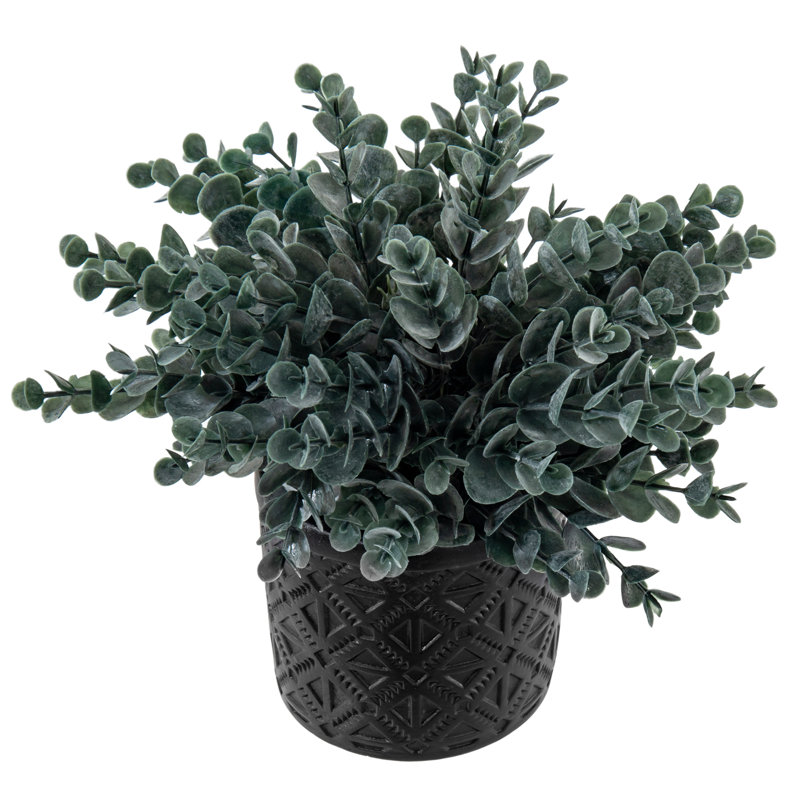 Faux Artificial Plants Blue Eucalyptus In Pot