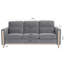 Canapé confortable en bois massif à trois places - Coussins moelleux, durables et durables, canapé de 79,5 po pour le salon