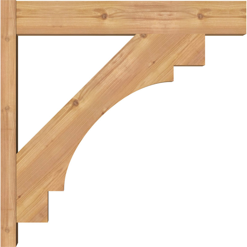 Persienne en bois Merced Block Rustic Timber, P 26 po x H 26 po, 6" W Western Red Cedar (Rough Sawn)