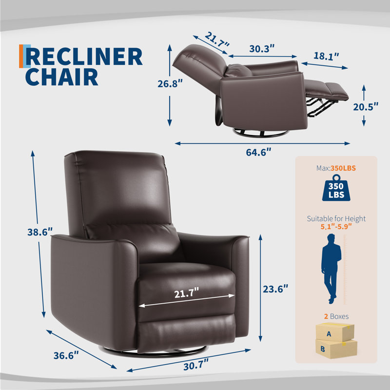 Faux Leather Chaise Lounge