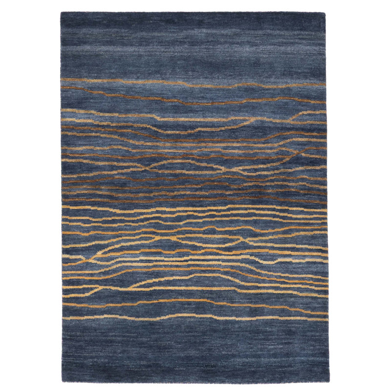 Tapis bleu marine 5 pi 2 po x 7 pi 3 po Peshawar Ziegler