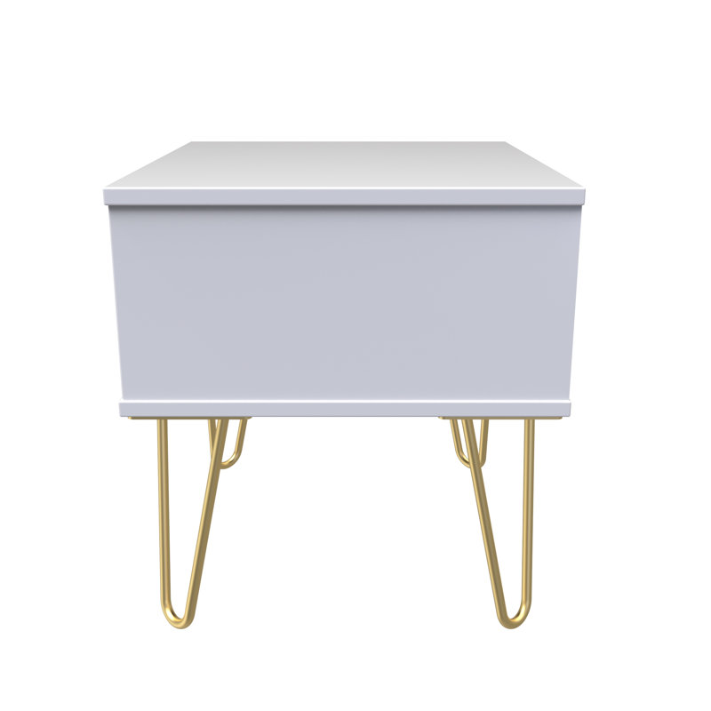 Beranda 45cm W Manufactured Wood Bedside Table, Deep Black/White