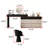 90.55"Italian minimalist dressing table with a mirror