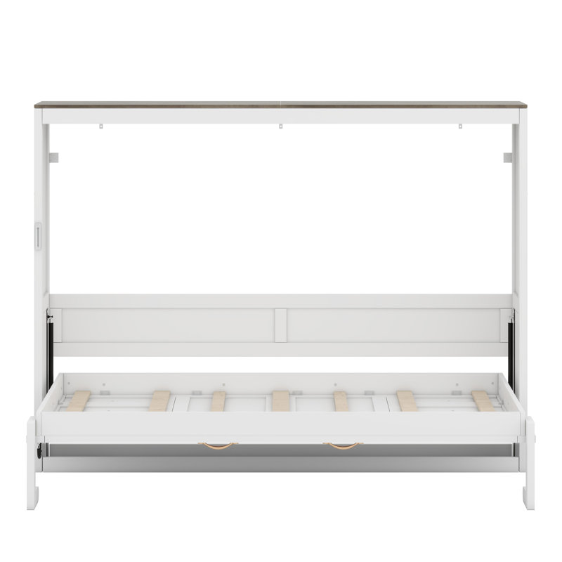 Lit escamotable pliable, Blanc, Grand lit