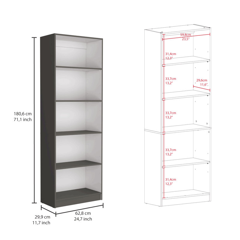 Chalcedony Bookcase, Gray