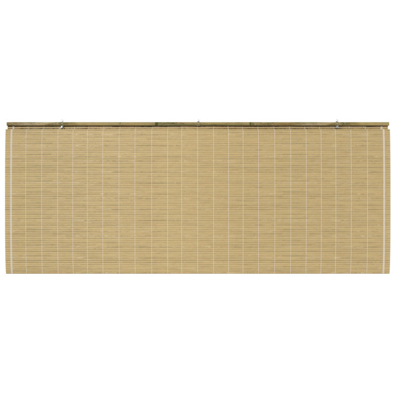 Burnt Bamboo Cordless Window Shade - Two-Tone Honey 24" W, Natural, 72"W x 72"L