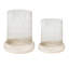 Isadora Glass/Marble Tabletop Hurricane-1902643445