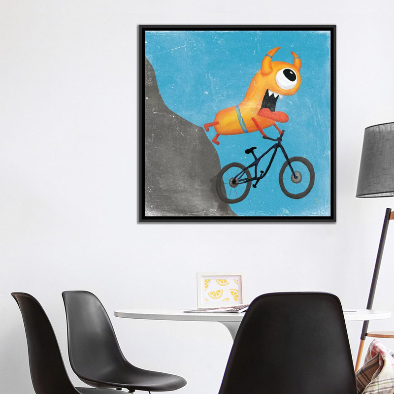 « xtreme monstres i », impression sur toile, H 18 po x l 18 po x P 1,5 po, Toile avec cadre noir, Pas de tapis