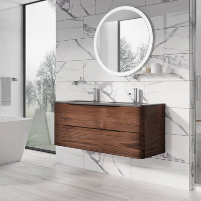 Stanhope 1200mm Double Bathroom Vanity with Integrated Glass Basin