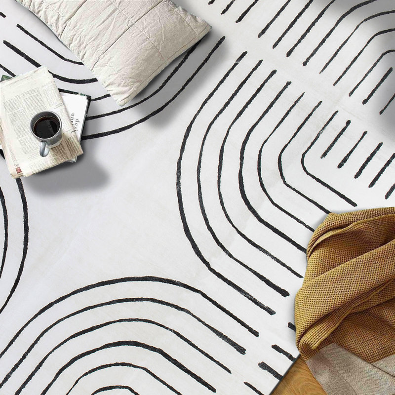 Tapis antidérapants Bohemian Lines, Rectangle 5 pi x 7 pi