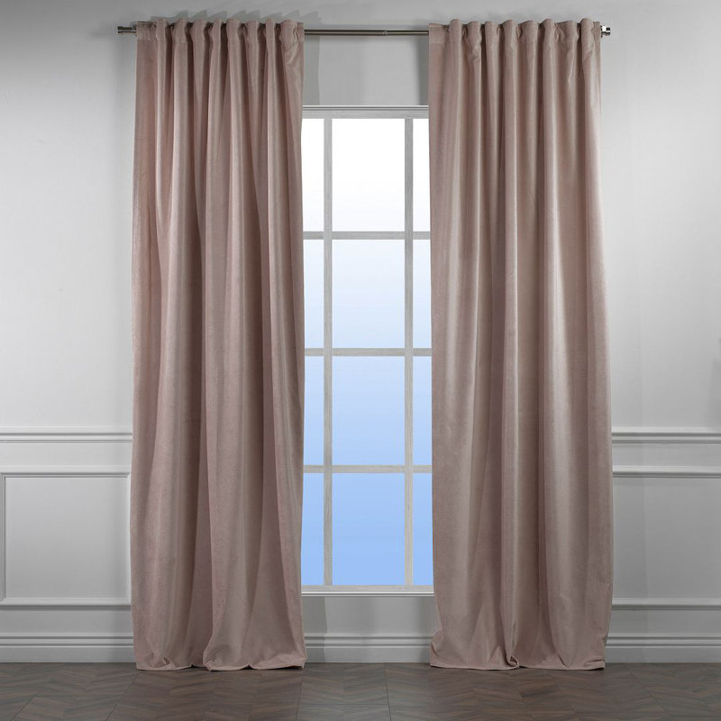 Blackout Curtain Single Panel, 145cm H x 140cm W, Khaki