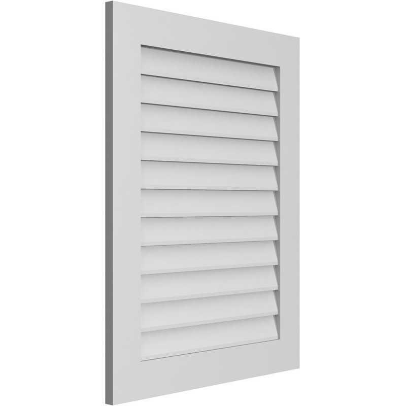 Vent à pignon rectangulaire en uréthane non-fonctionnel, H 36 po x l 28 po x P 1 po