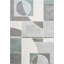 Tapis géométrique ivoire / gris / bleu sarcelle Aurohom-953366660