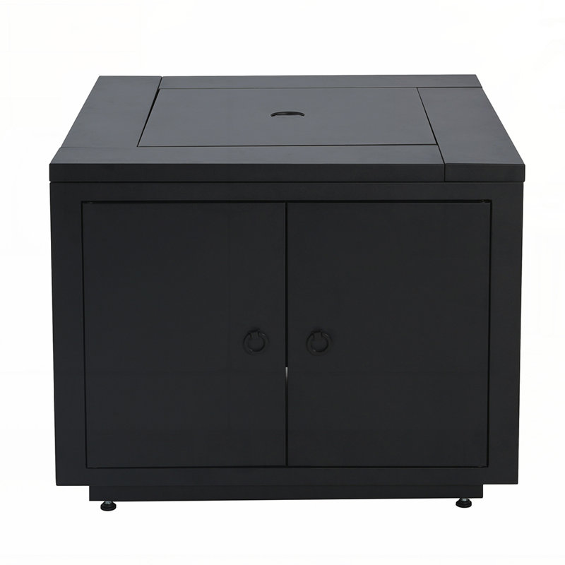 Square Steel Fire Pit Table, 40000BTU, Durable and Stylish for Outdoor Gatherings and Warmth