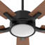 Ventilateur de plafond intelligent 56 pouces à 5 pales 56 po avec télécommande et ensemble d'éclairage Apex