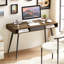 Bureau Mid-Century avec ports USB et prise de courant, bureau d'écriture moderne avec tiroirs, ordinateur de bureau multifonctionnel-1746181153