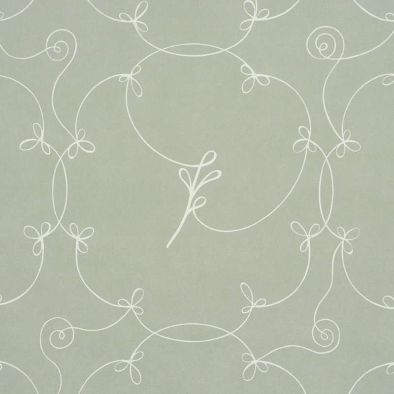 Schumacher X Backdrop Broderie Wallpaper, Green