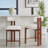 Stylish Round Stools with  Upholstered Seat & Black Metal Frame-376628153