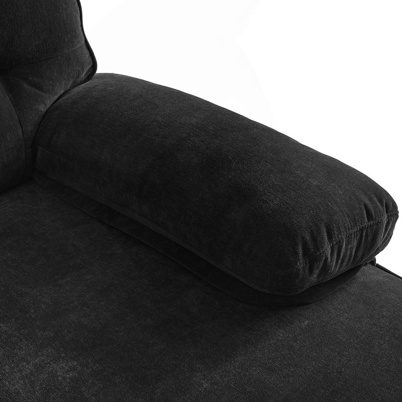 Canapé modulaire moderne en L avec dossier et coussin amovibles, idéal pour le salon et la chambre à coucher confort et style