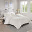 3 Piece Tufted Cotton Chenille Damask Comforter Set Off-White Full/Queen-117509100
