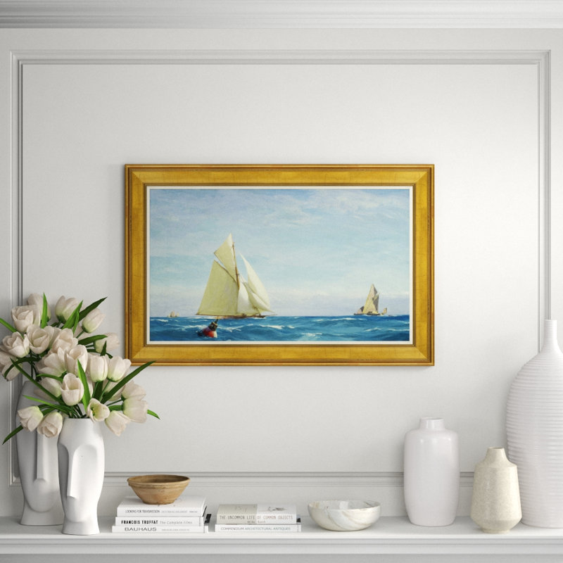 by Dana Gibson, Gold Framed Canvas, 26.25" H x 40.25" W x 1" D, No Mat
