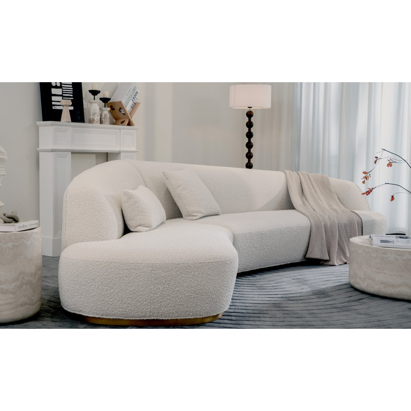 Canapé modulaire en tissu avec coussins décoratifs Kendall