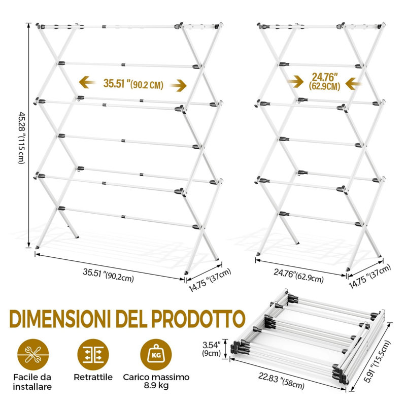 90.2cm Portable Wardrobe