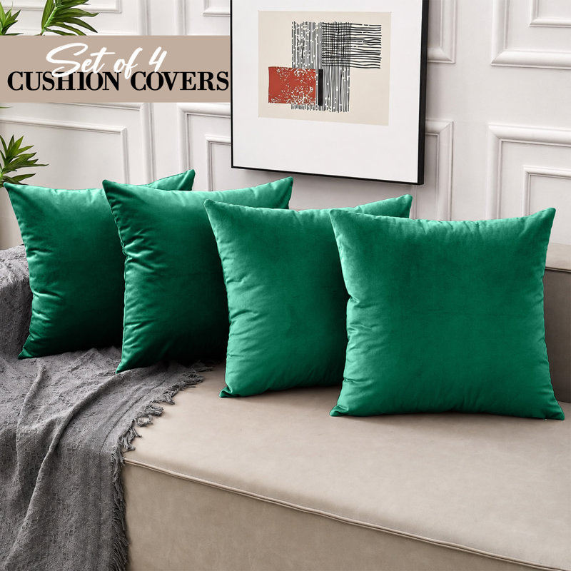 Eva-Sophia Square Scatter Cushion, Green Emerald