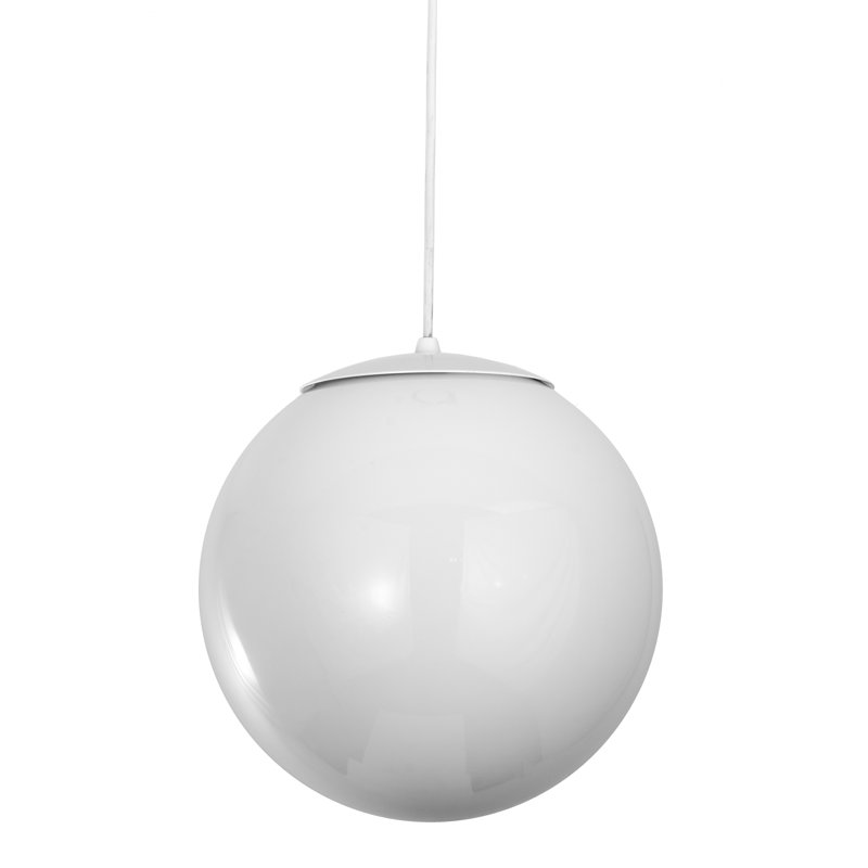 Bola 1 - Light Pendant, White, 12" H x 5" W x 5" D