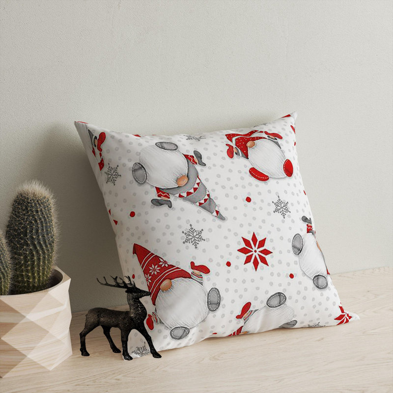 Coussin lavable de qualité supérieure, 17,0 x 17,0 pouces, 50% coton / 50% polyester, rembourrage en silicone, fermeture à glissière dissimulée | Doux, confortable et repassable | Parfait pour la décoration intérieure, le salon et la chambre à cou