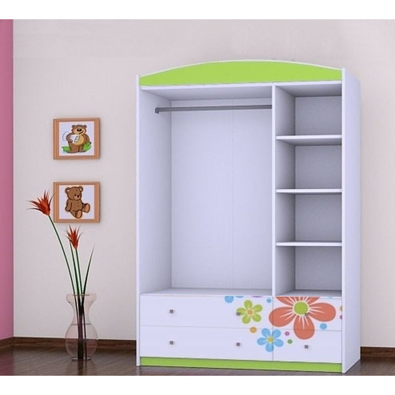 Lukas 3 Door Wardrobe, Green
