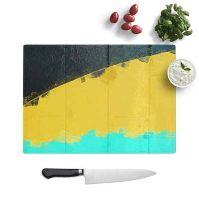 Tempered Glass Triumph in Abstract Chopping Board