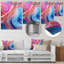 «Transitional Blue and Pink Shapes II», art mural abstrait sur toile en métal-523266471