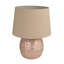 Lampe de table Capiz avec abat-jour en lin et interrupteur en ligne