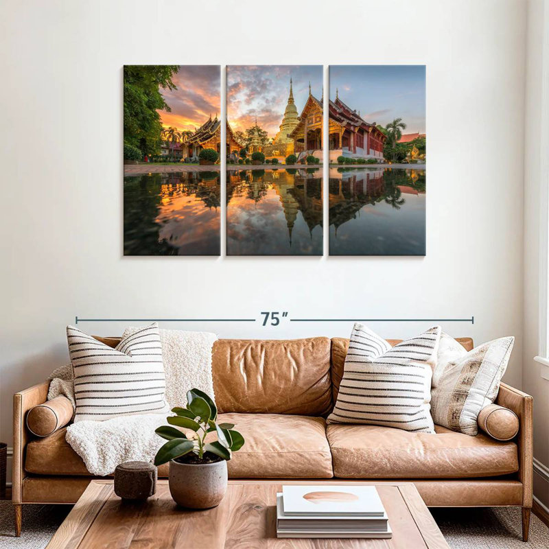Adella Buddhist Wat Phra Singh, 36" H x 57" W