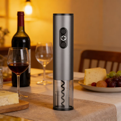 Ouvre-bouteille électrique avec verseur de vin, bouchon, coupe-papier