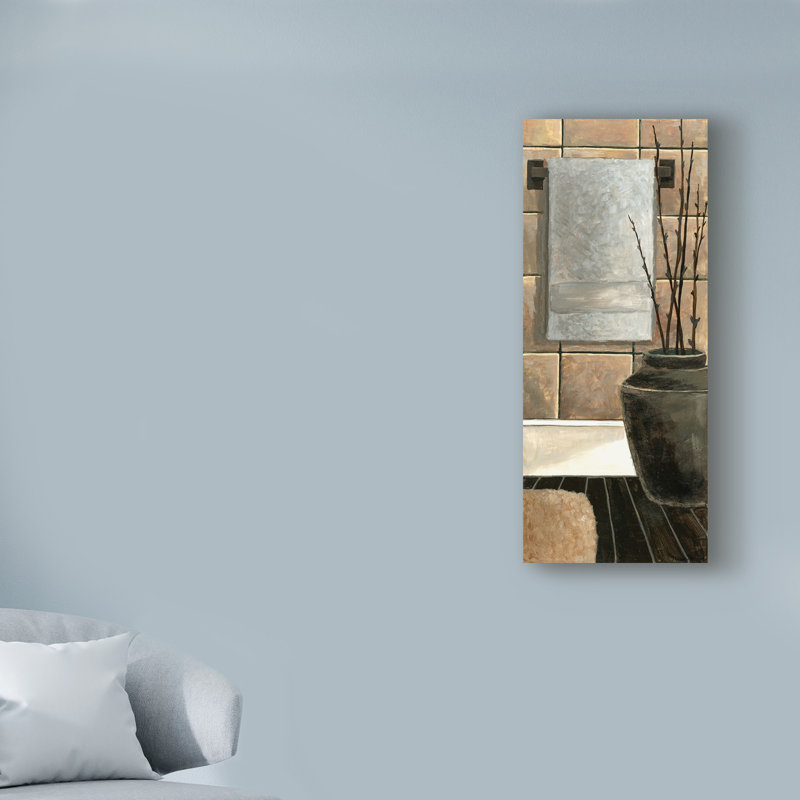 « modern bain panel ii », reproduction de peinture à l’acrylique sur toile tendue, H 47 po x l 20 po x P 2 po