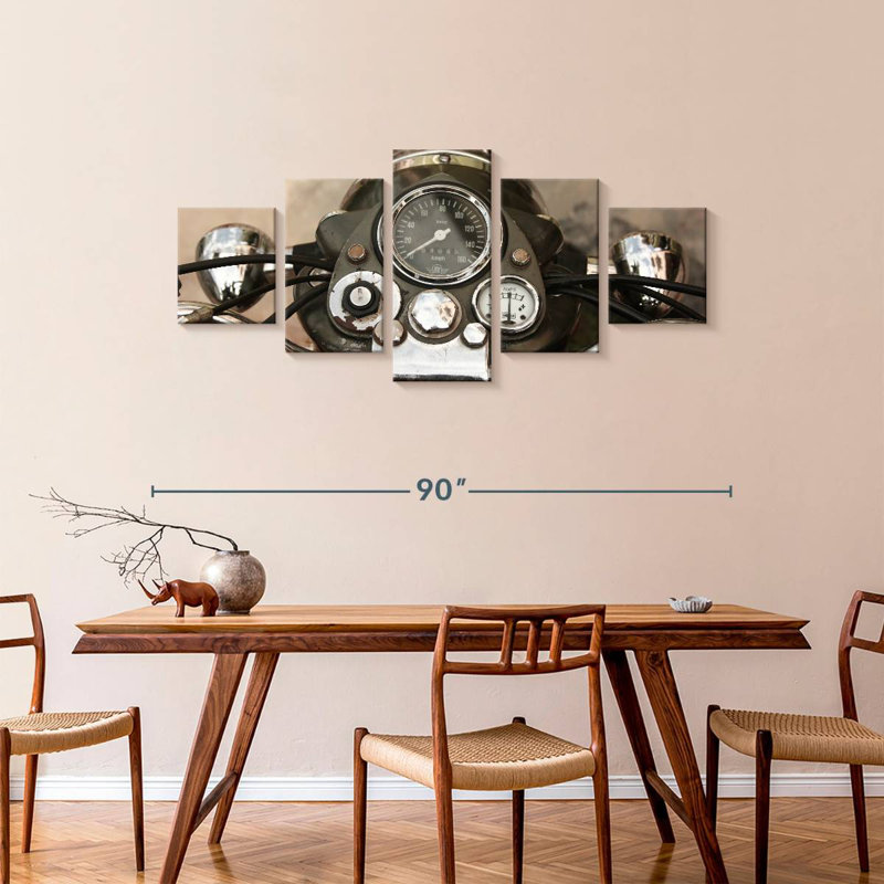Tableau de bord de moto rétro