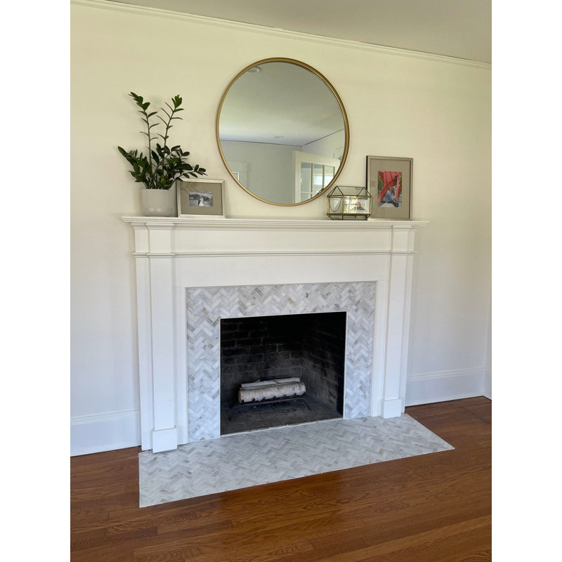 Carrara 1X3 Herringbone Polished Mosaic Tile