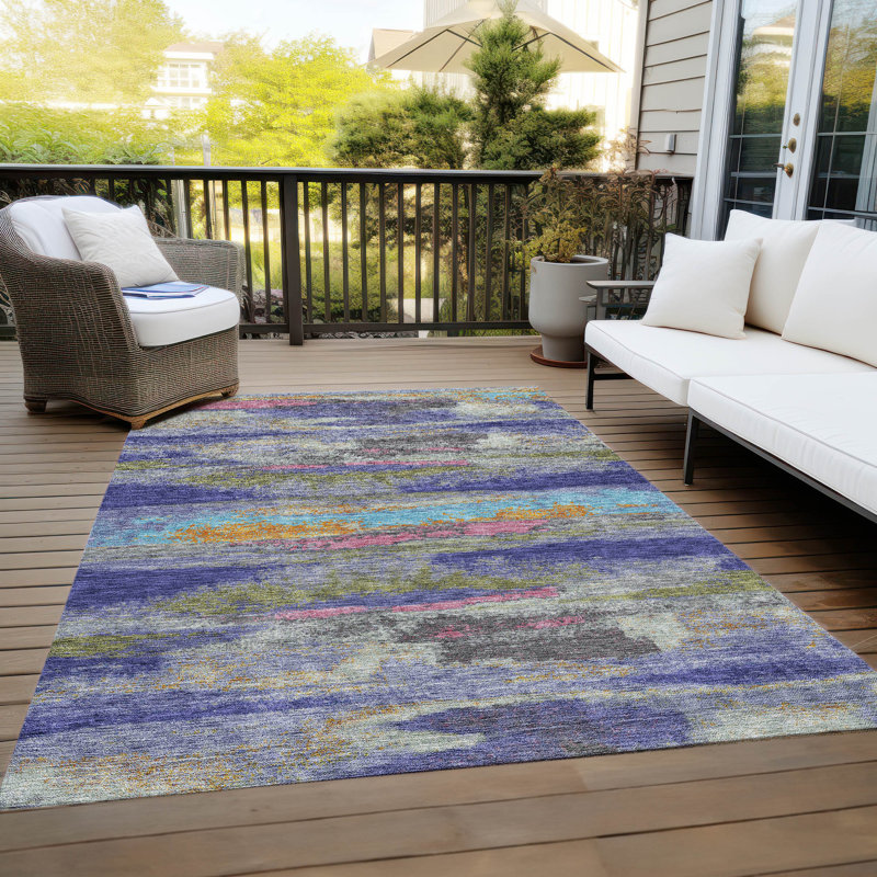 Tapis rectangulaire Aleighna avec envers antidérapant, Rectangle 9 pi x 12 pi