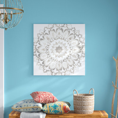 Mandala Delight II Neutral Crop by Danhui Nai - No Frame Print on Canvas