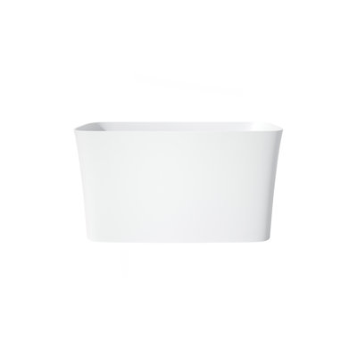 47 Inch Solid Surface Soaking Bathtub - Deep Soak Freestanding Tub